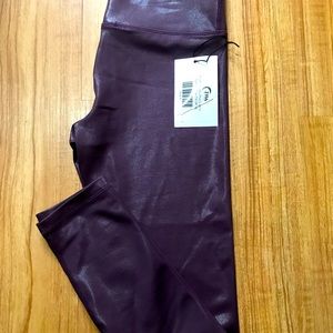 Zyia brand, Size 4, Plum Metallic Plus Light n Tight Hi-Rise 7/8 24” Leggings